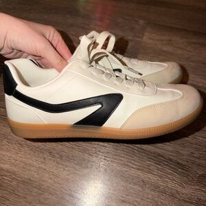 Women’s Cream and Black Sneakers